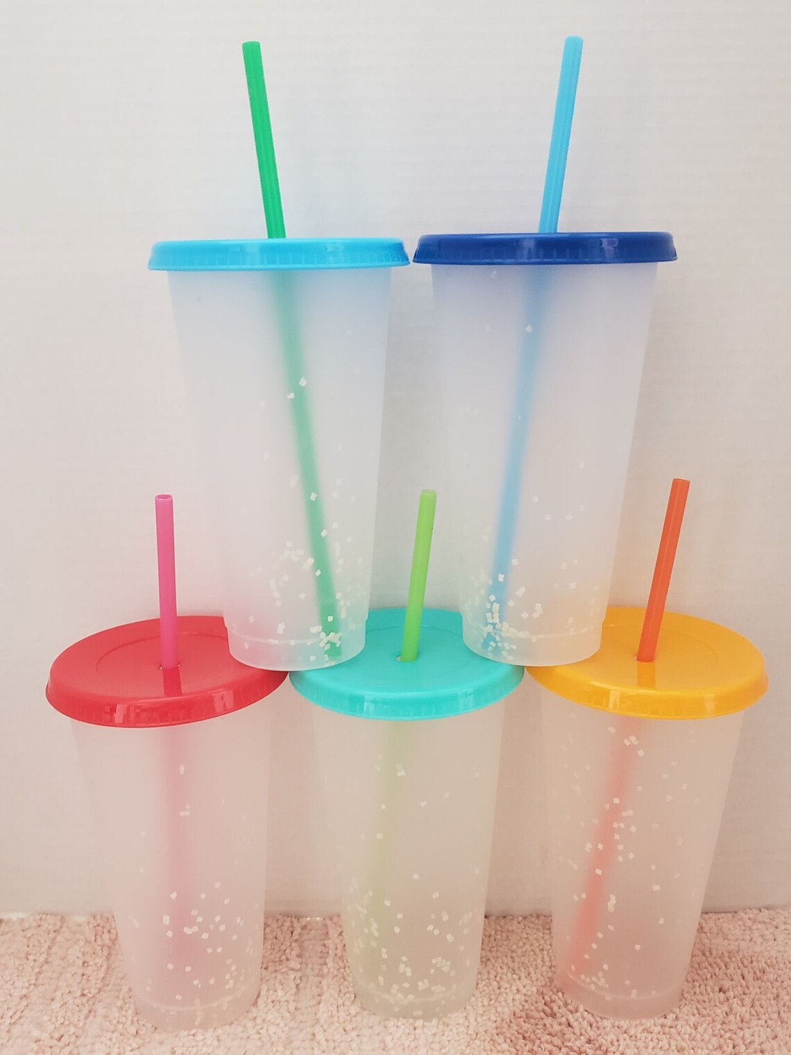 Confetti Cups 5pcs 24oz cup Vinyl Crafts Blank cups Etsy