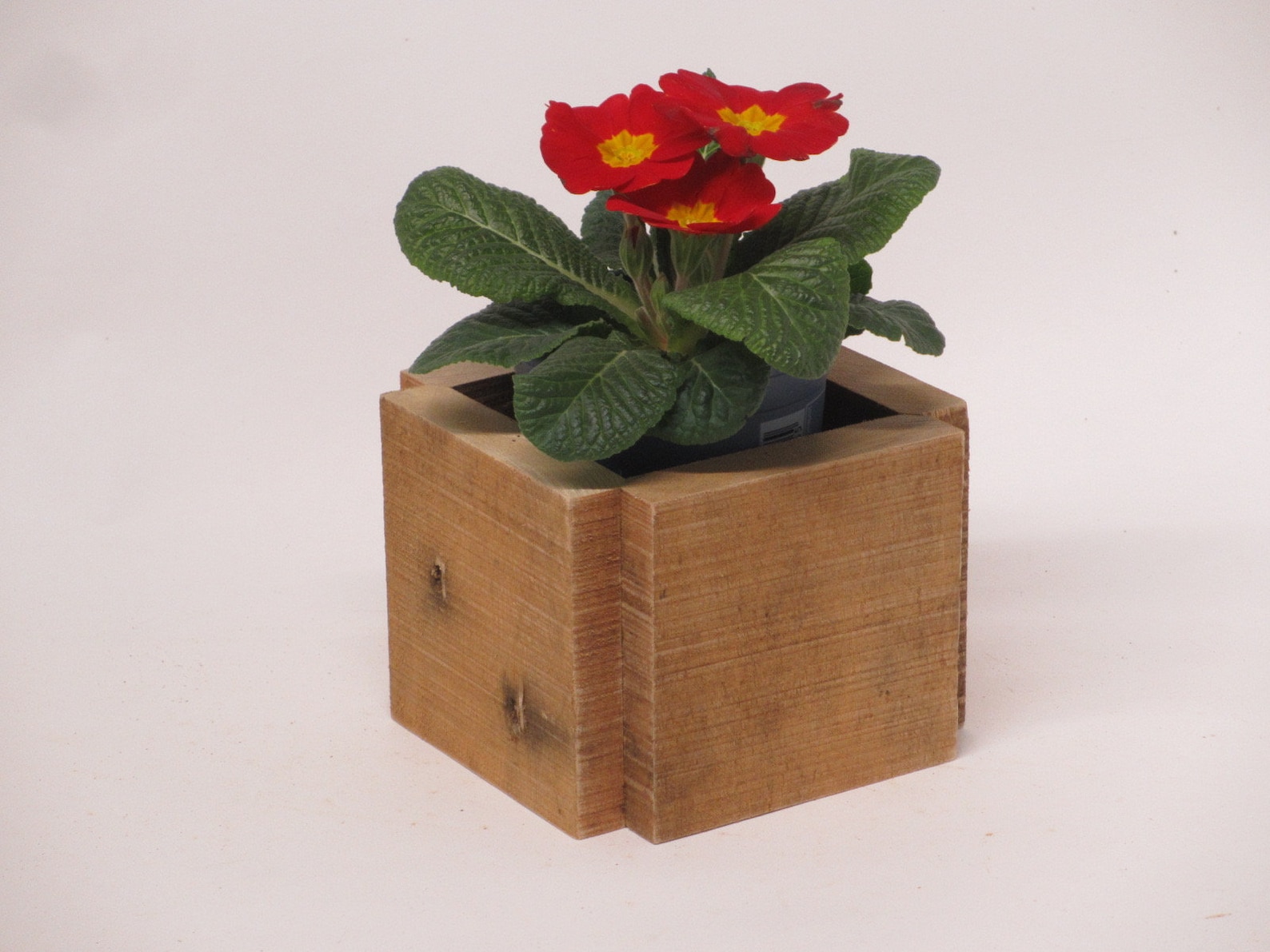 Reclaimed handmade wooden plant pot holder. Etsy