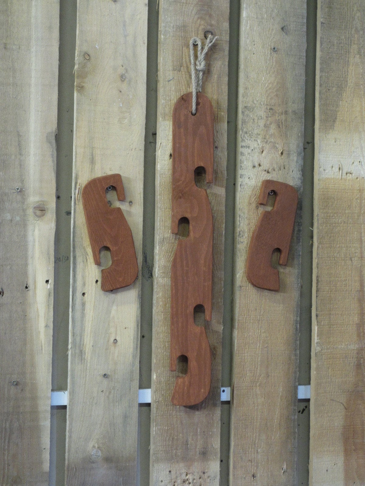 Four Plus Two Pot Handmade Wooden Flower Pot Hanger Holder Etsy