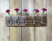 Bud vase, flower vase, propagation, test tube, wall hung, wooden.