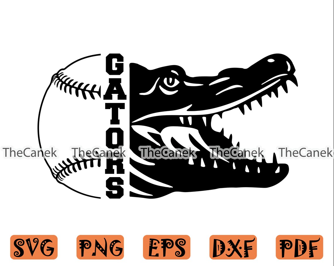 Gators Baseball Mascot Svg Gators Baseball Svg Gators Etsy