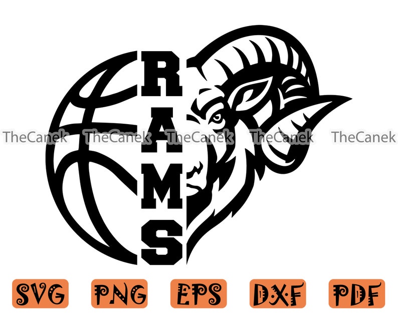 Rams SVG Basketball SVG Rams Mascot Cricut Cut Files Etsy