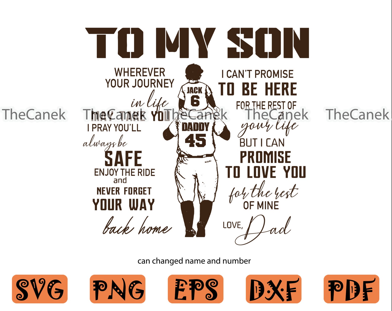 Baseball Father and Son SVG To My Son Svg Cricut Cut File Etsy