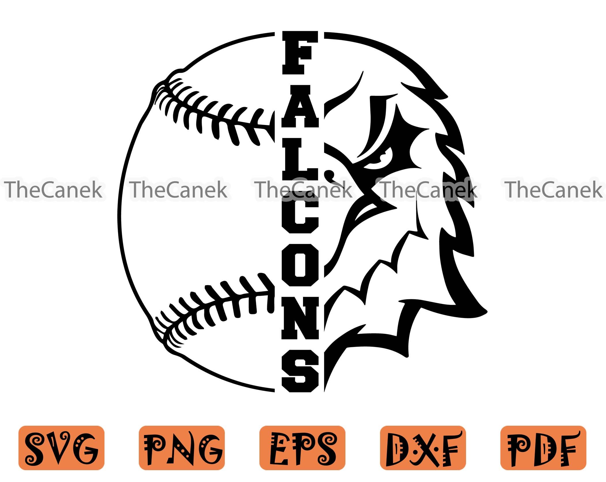 Falcons SVG Baseball SVG Falcons Mascot Cricut Cut Files Etsy