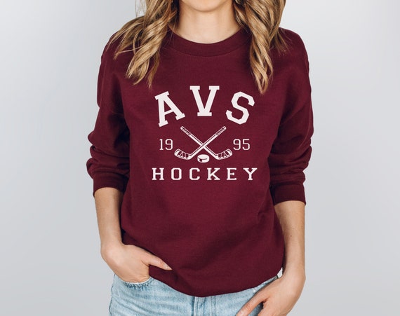 Vintage Style Colorado Avalanche Hockey NHL Crewneck Sweatshirt