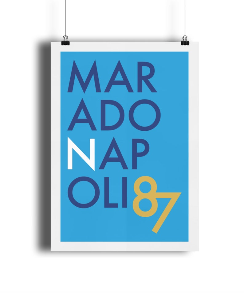 Maradona Napoli 87 Gicl\u00e9e Print