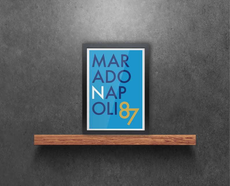 Maradona Napoli 87 Gicl\u00e9e Print