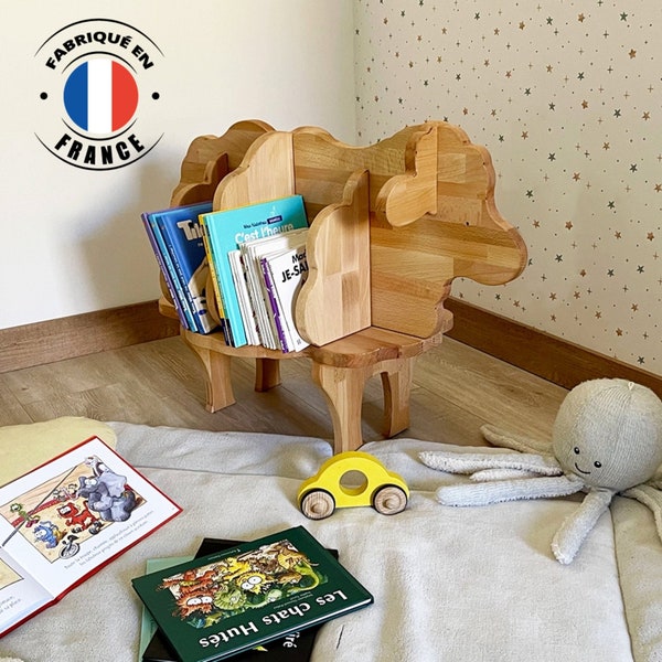 Augustin, la bibliothèque mouton en bois pour enfant