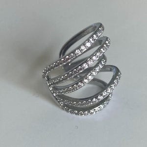 Sparkly Multi Row Cuff Earring for Cartilage – Statement Ear Wrap Jewelry