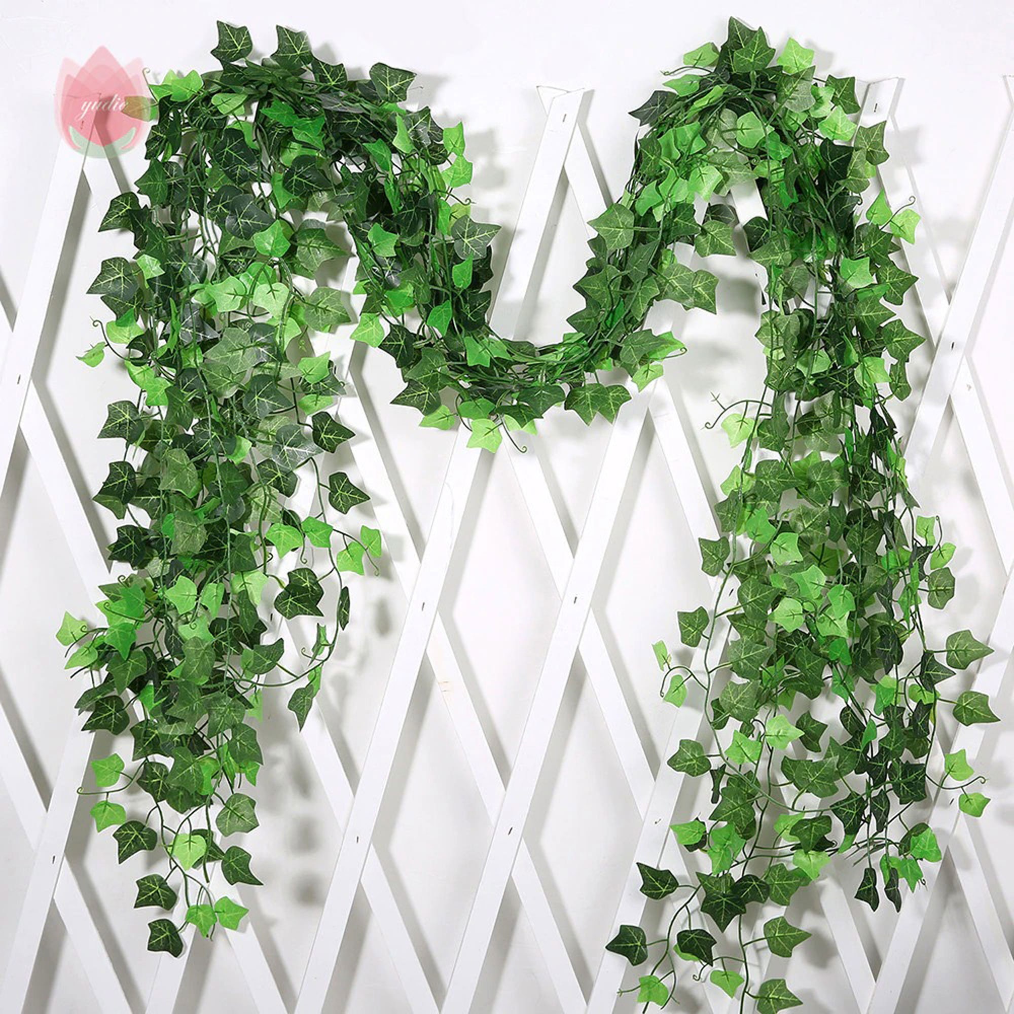 Fake Ivy Leaves Set of 12 Artificial Greenery vines room decor Etsy