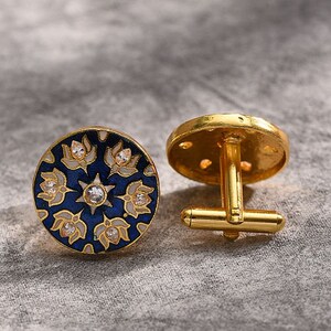 Round vintage Cufflinks,Enamelled round cufflinks,Round Cufflinks,Personalised Silver Cufflink,Mens Cufflink,Groom Cufflink,Vintage Cufflink