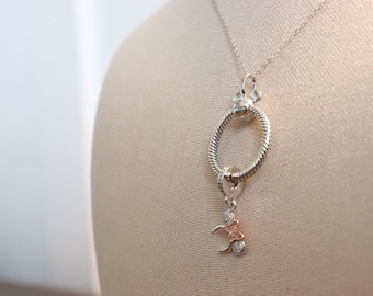 Disney Inspired Necklace, Disney Pendant Necklace, Disney Charm, Minnie Mouse Pendant Necklace, Disney Gift Idea, Disney Jewelry