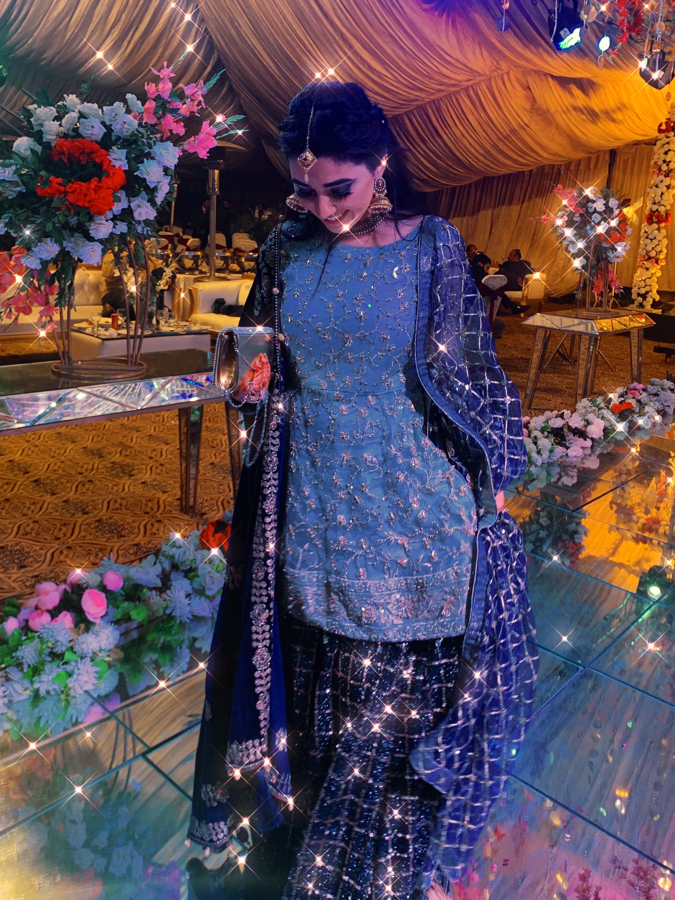 different style 3 layered sharara