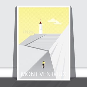 Mont Ventoux, A3 & A4 Cycling Art Print