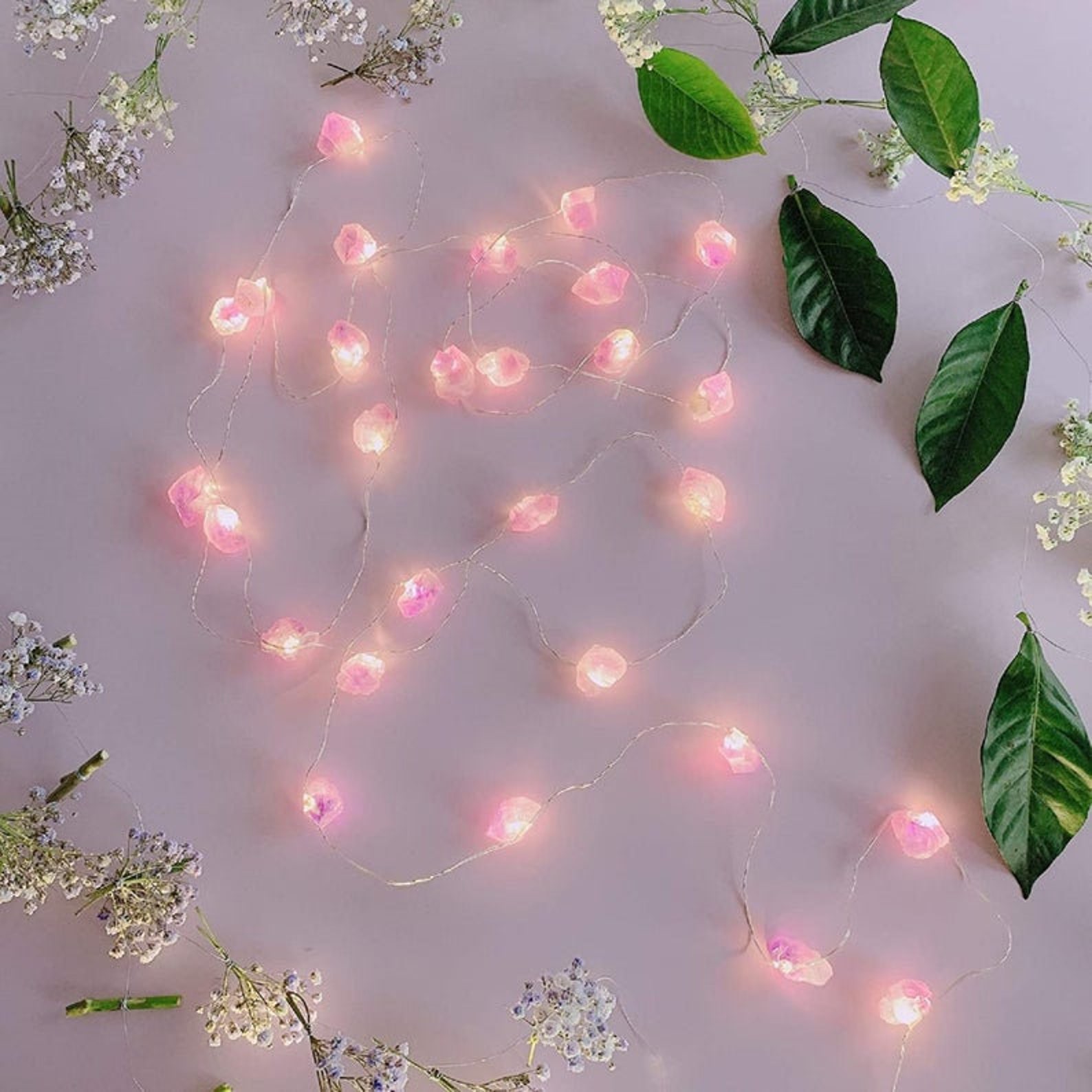 Amethyst Crystal Fairy Lights 1m 3m 5m 10m LED Fairy Etsy