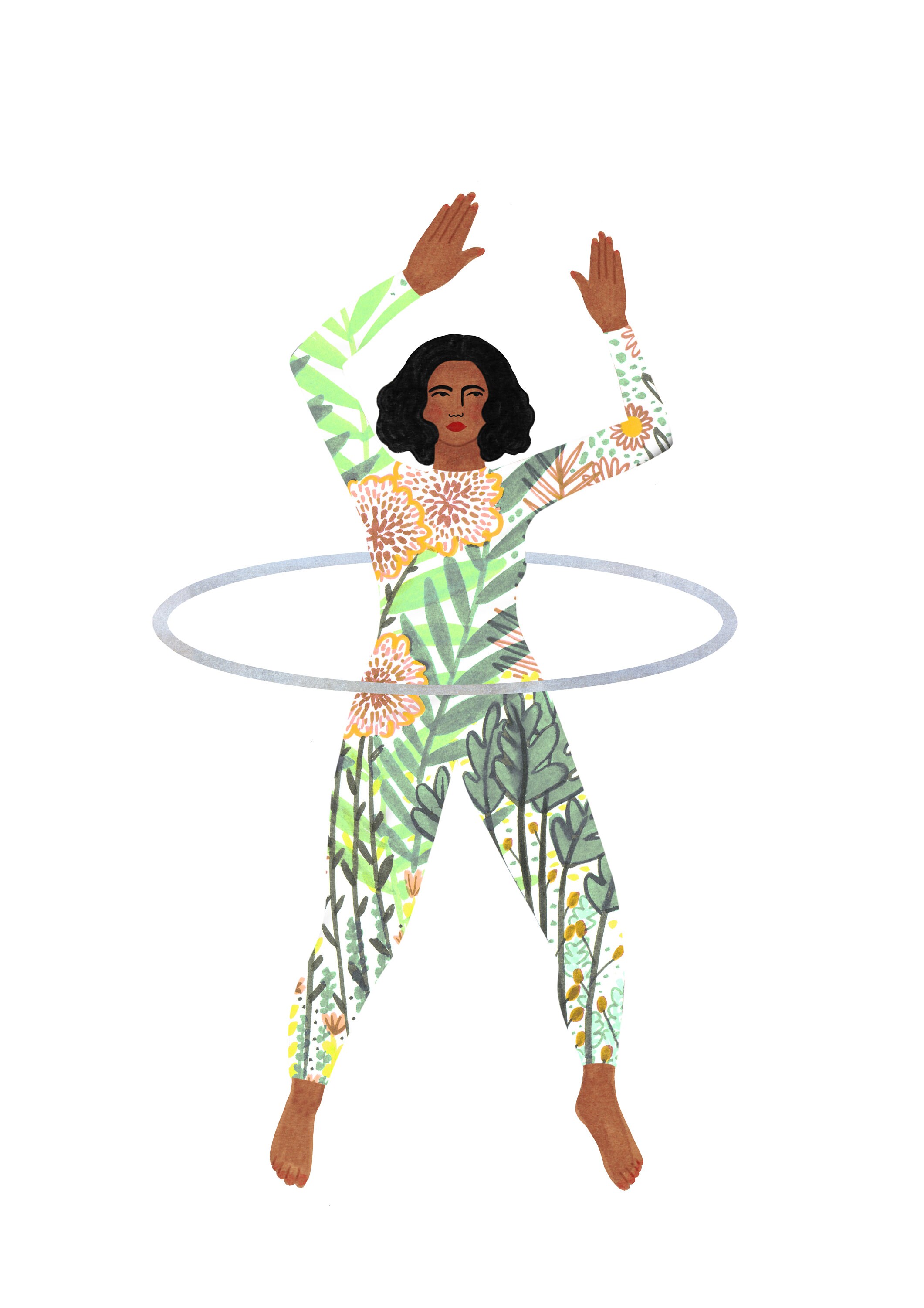 Hula Art Print Hula Hoop Art Print Gallery Wall Print Etsy España