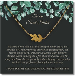 Bridesmaid/ Maid of Honor Gifts, Soul Sister Necklace, Best Friend Gift Necklace, Best Friend Gift, Gift for Women, Gift for Girl Friend