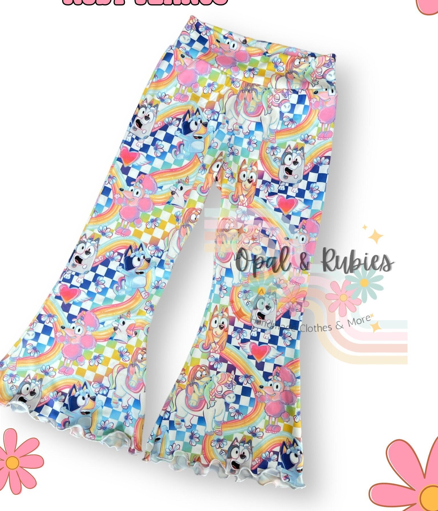 Perseas Bell Bottom Leggings PDF Pattern Sizes Newborn to 14 Kids