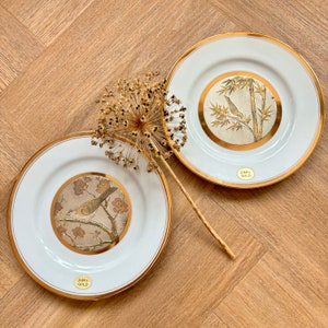 Pair of Chokin Japanese plates