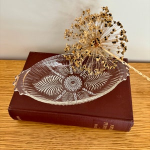 pretty pressed glass trinket dish