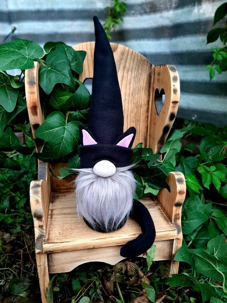Black Cat Gnome Black Cat Gnomes Halloween Gnome Gnomes Etsy