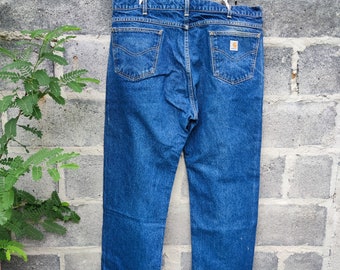 Vintage 90s Carhartt Blue Straight Leg Workwear Jeans Size 40