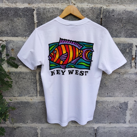 Vintage 90s Crazy Shirts Key West Fish T-shirt - Etsy