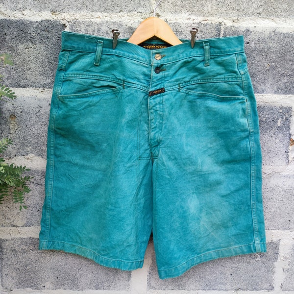 Vintage Marithe Francois Girbaud Denim Shorts Green Baggy