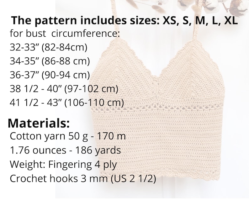 Crochet top pattern on English, crochet tank top PDF pattern image 4