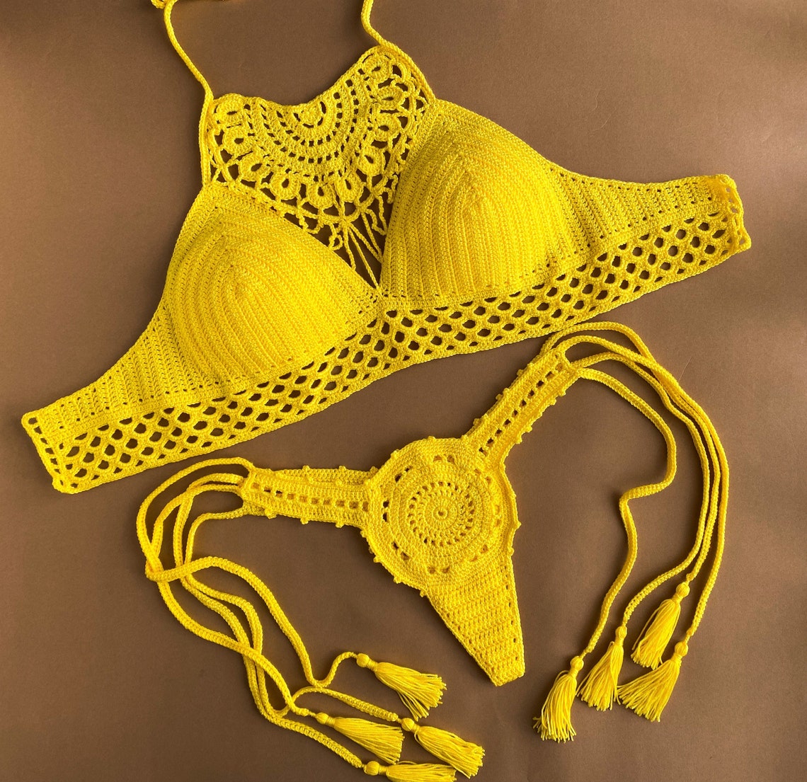 Cleopatra String Bikini Set Sexy Thong Swimsuit Women Crochet - Etsy