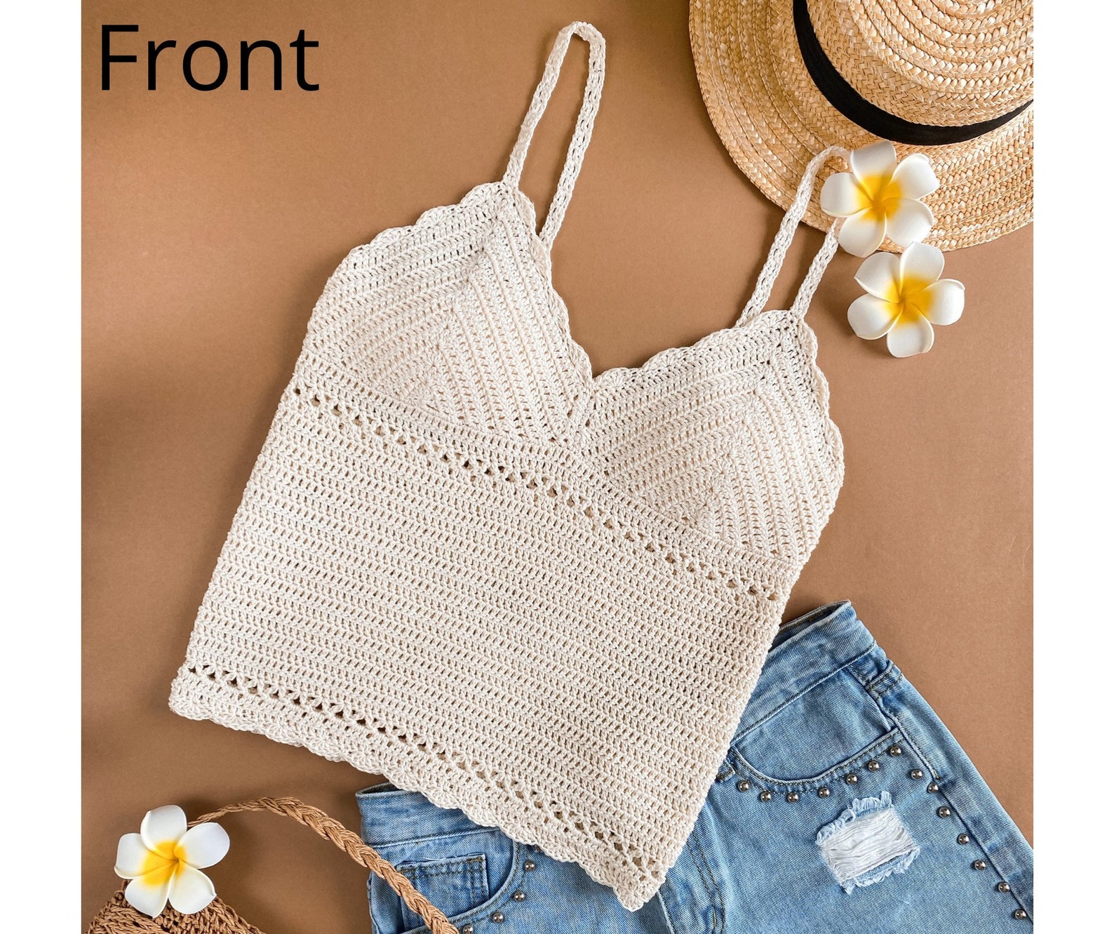 Crochet crop top PATTERN Crochet Tank top diy tutorial PDF Etsy