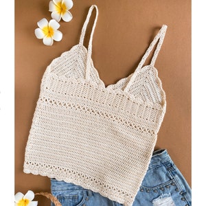 Crochet top pattern on English, crochet tank top PDF pattern image 3