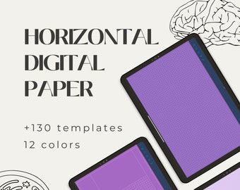 Purple Digital Paper Templates: GoodNotes Notebook Pages (Digital Download)