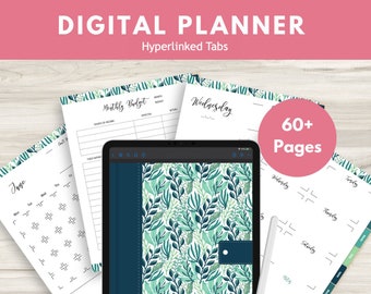 Undatierter Digitaler Planer die Essentials für Studentenjournal Digitaler Mom Planner Montag Start Journal Digitaler Lebensplaner Sonntag Notizbuch