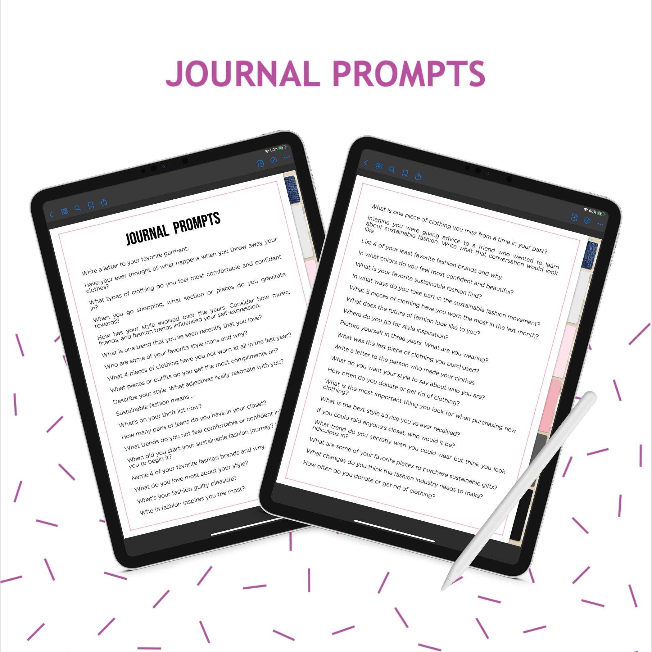 Goodnotes Journal Digital Diary With Journaling Prompts Etsy