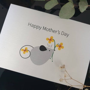 Happy Mother's Day Millie mouse card illustrated with love by Ellie