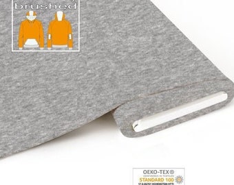 ORGANIC Cuddle Sweat French Terry brushed light grey mottled