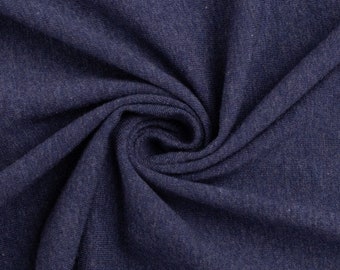 Cotton jersey stretch jersey VANESSA melange (mottled) dark blue (1598) by Swafing