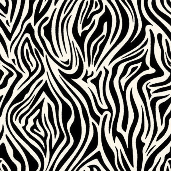 Jerseystoff Zebramuster Animal Print, schwarz / weiß