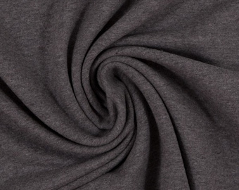 French Terry MAIKE melange mottled dark grey (1285) by SWAFING