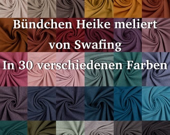 10 cm HEIKE meliert von Swafing Bündchenstoff Feinstrick Schlauchware 50/100 cm NACH WAHL