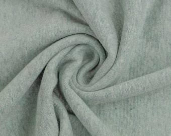 Cuff fabric fine knit HEIKE tubular fabric 50/100 cm mint mottled (1263)