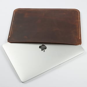 Full Grain Leather Laptop Sleeve: Personalized Microsoft Surface Cover