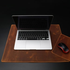 Leather Desk Mat, Leather Desk Blotter, Office Accessories, Handmade Custom Mouse Pad, Personalized Christmas Gift, Handmade Custom Desk Pad