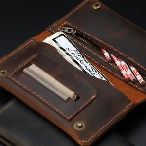 Porta tabacco in pelle, Porta tabacco in pelle, Borsa per tabacco in pelle, Porta tabacco fatto a mano, Piccolo porta tabacco in pelle, Regalo di Natale personalizzato