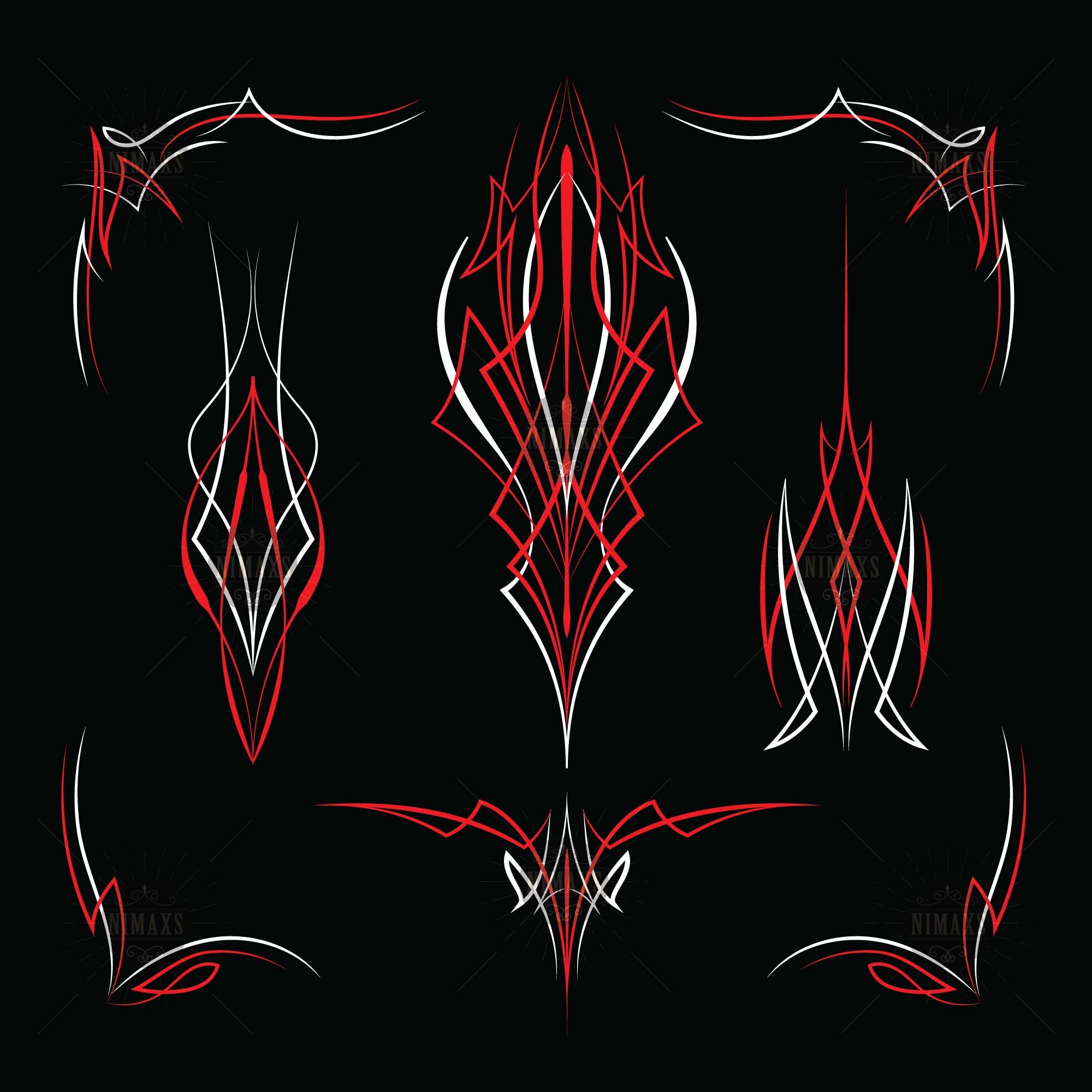 Pinstriping Svg Motorcycle and Car Pinstripe Vintage Hand Etsy UK