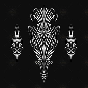 Pinstriping svg for Pinstriping vinyl decals Motorcycle and car pinstripe, Black and White Color SVG EPS PNG