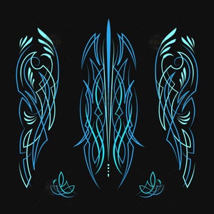 Pinstriping svg, Motorcycle and car pinstripe, old school design SVG EPS PNG