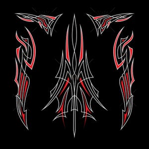 Pinstriping Tribal SVG for Pinstriping vinyl decals Motorcycle and car pinstripe, art old school SVG EPS Png