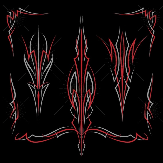 Pinstriping Art Svg Motorcycle and Car Pinstripe Vintage Old Etsy